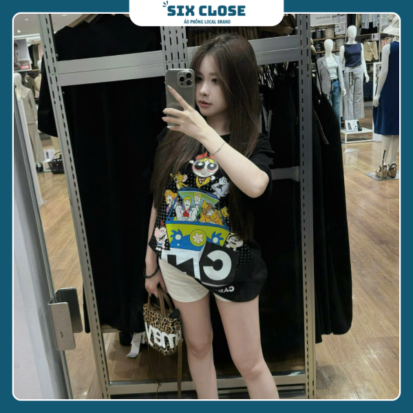 [SIX CLOSE] Áo Phông Unisex In Hình Hoạt Hình – Năng Động & Cá Tính - Hình ảnh 4