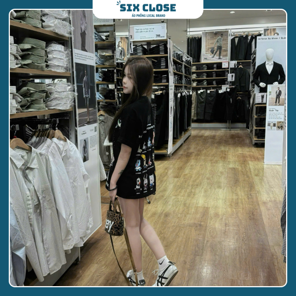 [SIX CLOSE] Áo Phông Unisex In Hình Hoạt Hình – Năng Động & Cá Tính - Hình ảnh 5