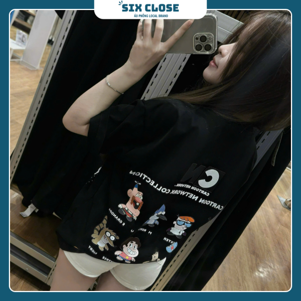 [SIX CLOSE] Áo Phông Unisex In Hình Hoạt Hình – Năng Động & Cá Tính - Hình ảnh 3